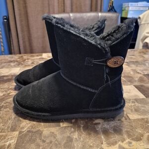 Bear Paw Sheepskin Suede Short Boots